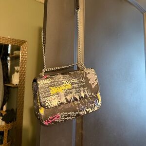 DKNY Black and Yellow Crossbody Bag